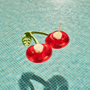 1PC Inflatable Cherry Crab Cup Holder Pool Party Float Drink Holder Swimming Pool Float Beer Cooler Pool Toy Floating Coasters