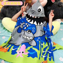 2 Sizes Plus size Kids Hooded Bath Towel Microfiber Boys Girls Beach Towels Super Absorbent Cartoon Child Sunscreen Beach Shawel