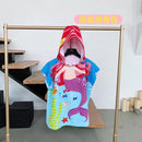 2 Sizes Plus size Kids Hooded Bath Towel Microfiber Boys Girls Beach Towels Super Absorbent Cartoon Child Sunscreen Beach Shawel