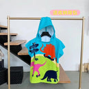 2 Sizes Plus size Kids Hooded Bath Towel Microfiber Boys Girls Beach Towels Super Absorbent Cartoon Child Sunscreen Beach Shawel