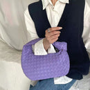 2021 Fashion Handmade Woven Bag Luxury Woven Leather Printed Shoulder Bag Lady Crossbody Hobo PU Knotted Handle Casual Handbag