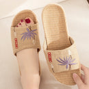 Suihyung Summer Flax Slippers Women Men Casual Linen Slides Multi-Style Non-Slip EVA Home Flip Flops Indoor Shoes Female Sandals