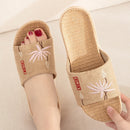 Suihyung Summer Flax Slippers Women Men Casual Linen Slides Multi-Style Non-Slip EVA Home Flip Flops Indoor Shoes Female Sandals