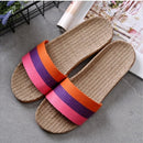 Suihyung Summer Flax Slippers Women Men Casual Linen Slides Multi-Style Non-Slip EVA Home Flip Flops Indoor Shoes Female Sandals