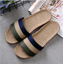 Suihyung Summer Flax Slippers Women Men Casual Linen Slides Multi-Style Non-Slip EVA Home Flip Flops Indoor Shoes Female Sandals