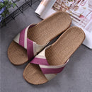 Suihyung Summer Flax Slippers Women Men Casual Linen Slides Multi-Style Non-Slip EVA Home Flip Flops Indoor Shoes Female Sandals