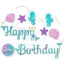 Little Mermaid Party Balloons 32inch Number Foil Balloon Kids Birthday Party Decoration Supplies Baby Shower Decor Helium Globos