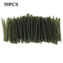 100PCS Terminal Carp Fishing Anti Tangle Sleeves Connect with Fishing Hook Rubber Tip Tube Positioner Terminal Fishing Tackles