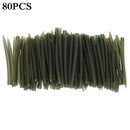 100PCS Terminal Carp Fishing Anti Tangle Sleeves Connect with Fishing Hook Rubber Tip Tube Positioner Terminal Fishing Tackles