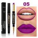 2 IN 1  Lip Liner Waterproof Matte Lipstick Pencil Contour Tint Sexy Red Matte Long Lasting Moisturizer Lipliner Cosmetics TSLM1