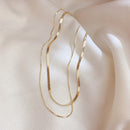2020 High Quality Korean 14k Gold Plated Fine Jewelry Women Fairy Double Chains Necklaces for Female Star Moon Pendant Mom Gifts