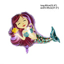 Mermaid Tail Balloons Sea Shells Balloons Helium Ball for Birthday Baby Shower Summer Beach Mermaid Under the sea Party Supplies