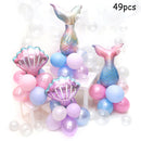 Mermaid Tail Balloons Sea Shells Balloons Helium Ball for Birthday Baby Shower Summer Beach Mermaid Under the sea Party Supplies