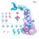 Mermaid Tail Balloons Sea Shells Balloons Helium Ball for Birthday Baby Shower Summer Beach Mermaid Under the sea Party Supplies