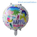 Mermaid Tail Balloons Sea Shells Balloons Helium Ball for Birthday Baby Shower Summer Beach Mermaid Under the sea Party Supplies