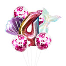 Mermaid Tail Balloons Sea Shells Balloons Helium Ball for Birthday Baby Shower Summer Beach Mermaid Under the sea Party Supplies