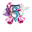 Mermaid Tail Balloons Sea Shells Balloons Helium Ball for Birthday Baby Shower Summer Beach Mermaid Under the sea Party Supplies