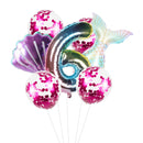 Mermaid Tail Balloons Sea Shells Balloons Helium Ball for Birthday Baby Shower Summer Beach Mermaid Under the sea Party Supplies