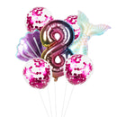 Mermaid Tail Balloons Sea Shells Balloons Helium Ball for Birthday Baby Shower Summer Beach Mermaid Under the sea Party Supplies