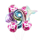 Mermaid Tail Balloons Sea Shells Balloons Helium Ball for Birthday Baby Shower Summer Beach Mermaid Under the sea Party Supplies