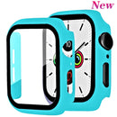 Glass+cover For Apple Watch case 44mm 40mm iWatch 42mm 38mm Screen Protector+bumper Accessories for applewatch series 5 4 3 SE 6