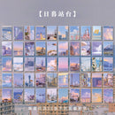 Warm 50pcs/lot INS Natural Scenery Stationery Stickers Aesthetic Travel Book Cute Craft Diary Ablum Bullet Journal Scrapbooking