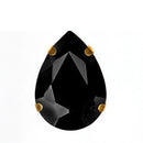 Teardrop Colorful Glass Sew On Rhinestones With Gold Claw Handicrafts sew on Stones For Garment clothing accessories