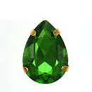 Teardrop Colorful Glass Sew On Rhinestones With Gold Claw Handicrafts sew on Stones For Garment clothing accessories