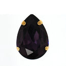 Teardrop Colorful Glass Sew On Rhinestones With Gold Claw Handicrafts sew on Stones For Garment clothing accessories
