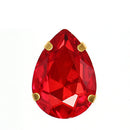 Teardrop Colorful Glass Sew On Rhinestones With Gold Claw Handicrafts sew on Stones For Garment clothing accessories