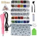 8800PcsEU/US Hot Fix Rhinestones Set/Crystal Glass Hotfix Rhinestone Applicator Iron-on Wand Strass Rhinestone Heat-fix Tool Gun