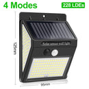 228 144 LED Solar Light Outdoor Solar Lamp PIR Motion Sensor Wall Light Waterproof Solar Powered Sunlight for Garden Decoration