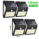 228 144 LED Solar Light Outdoor Solar Lamp PIR Motion Sensor Wall Light Waterproof Solar Powered Sunlight for Garden Decoration