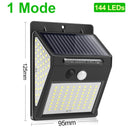 228 144 LED Solar Light Outdoor Solar Lamp PIR Motion Sensor Wall Light Waterproof Solar Powered Sunlight for Garden Decoration