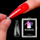 100 Pcs Poly Nail Gel Quick Building Mold Tips Nail Dual Forms Finger Extension Nail Art UV Builder Easy Find Nail Tools