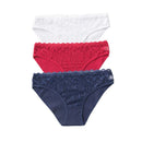 3PCS New Cotton Panties Women Comfortable Underwears Sexy Low-Rise Underpants Female Lace Lingerie Briefs Skin-friendly