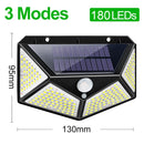 180 100 LED Solar Light Outdoor Solar Lamp with Motion Sensor Solar LED Light Waterproof Sunlight Powered for Garden Decoration