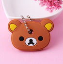 1Pcs Protective Key Case Cover for Key Control Dust Cover Holder Cartoon Silicone Organizer Cartoon Home Accessories Supplies