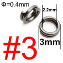 100 or 50 pcs Stainless Steel Split Ring Heavy Duty Fishing Double Ring Connector Fishing Accessories For Fishing Hook Snap Lure