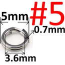 100 or 50 pcs Stainless Steel Split Ring Heavy Duty Fishing Double Ring Connector Fishing Accessories For Fishing Hook Snap Lure