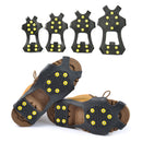 1 Pair S-XXL 10 Studs Anti-Skid Snow Ice Climbing Shoe Spikes Ice Grips Cleats Crampons Winter Climbing Anti Slip Shoes Cover