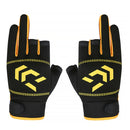 1 Pair Fishing Gloves Women Men Universal Fishing Protection Anti-slip Gloves Three Fingers Outdoor Half Finger Angling Gloves