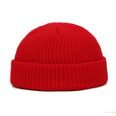 Knitted Hats for Women Skullcap Men Beanie Hat Winter Retro Brimless Baggy Melon Cap Cuff Docker Fisherman Beanies Hats For Men