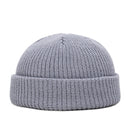 Knitted Hats for Women Skullcap Men Beanie Hat Winter Retro Brimless Baggy Melon Cap Cuff Docker Fisherman Beanies Hats For Men