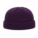 Knitted Hats for Women Skullcap Men Beanie Hat Winter Retro Brimless Baggy Melon Cap Cuff Docker Fisherman Beanies Hats For Men