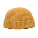 Knitted Hats for Women Skullcap Men Beanie Hat Winter Retro Brimless Baggy Melon Cap Cuff Docker Fisherman Beanies Hats For Men