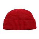 Knitted Hats for Women Skullcap Men Beanie Hat Winter Retro Brimless Baggy Melon Cap Cuff Docker Fisherman Beanies Hats For Men