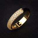 10 Colors Simple Style Enamel Ring Paved With Shiny Cubic Zircon Stone Fashion Wed Engage Ring For Women