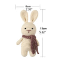 1pc Wooden Crochet Bunny Rattle Toy BPA Free Wood Ring Baby Teether Rodent Baby Gym Mobile Rattles Newborn Educational Toys