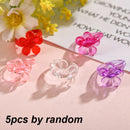 17KM 3pcs Korean Geometric Transparent Resin Acrylic Rings Set For Women Fashion Crystal Rings 2021 Trend Jewelry Gifts